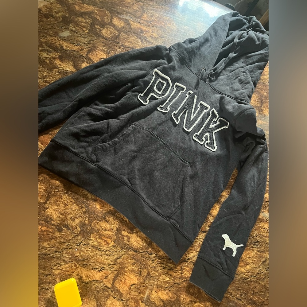 pink hoodie